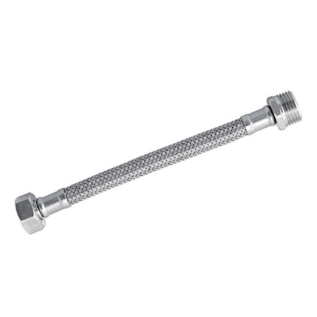 FLEXIBLE AGUA LAVAMANO/PLATO HI-HE 1/2"x1/2" 100CM