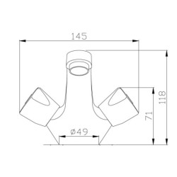 MONOBLOCK LAVATORIO RAPEL C/ FLEXIBLES